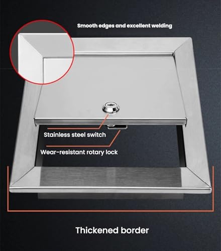 Trappe de sécurité en acier inoxydable pour cloison sèche et CVC