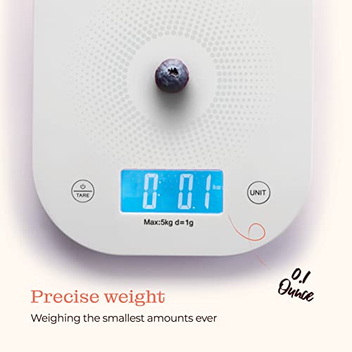 Digital Kitchen Food Scale - Lcd Display Weight In Grams, Kilograms, Ounces, Fl Ounces, Milliliters, And Pounds Perfect For Precise Measurements, Baking, Cooking, Meal Prep, Weight Loss, #TOP3