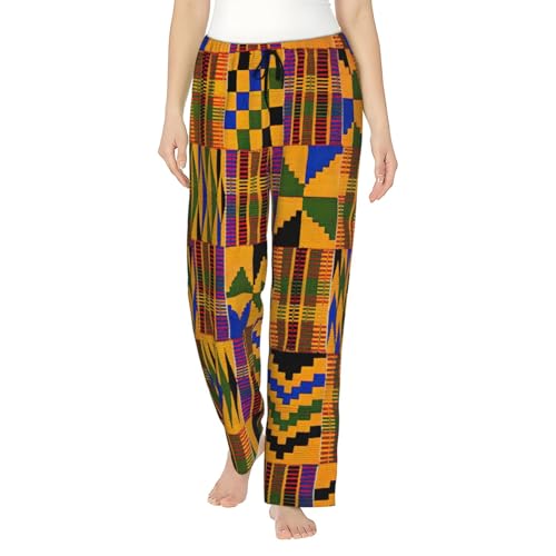 Pantalon de pyjama doux EdWal femme textile respirant imprimé africain premium