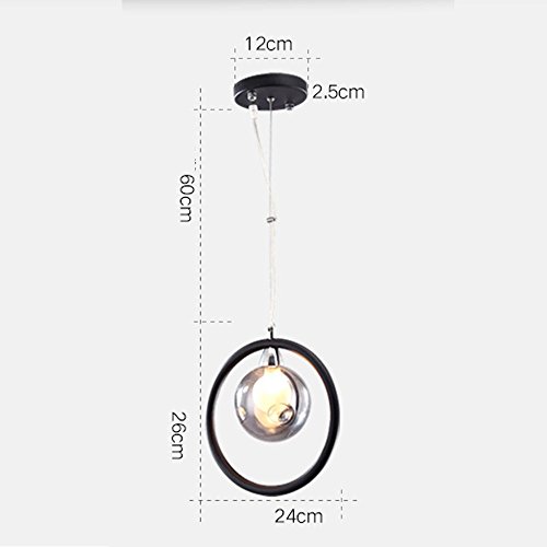 Suspension design noire réglable pour corriger un manque de lumière