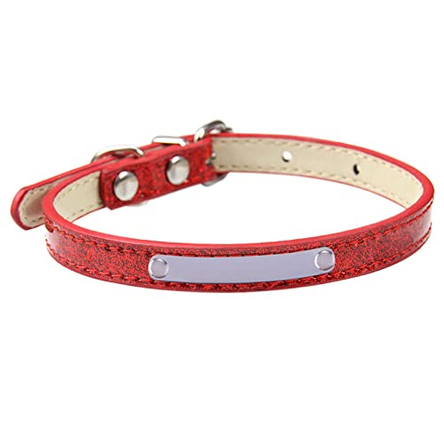 Pinexi Collars Metal Buckle Collar for Nameplate ID-Tag Collar Engraving Pet Track Your Collar