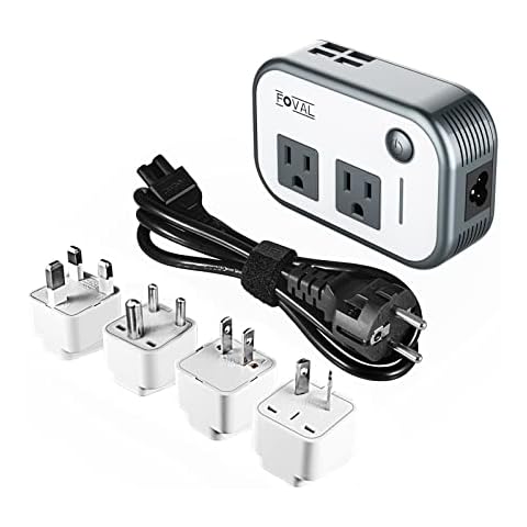 FOVAL Power Converter with International Travel Adapter Cover
