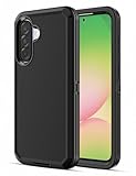 Jiunai for Samsung Galaxy A56 5G Case Heavy Duty Shockproof Dust Proof Cover Charge Port Protection Dual Layer Rugged Hybrid Tough Phone Case for Samsung Galaxy A56 5G 6.7'' 2025 Men Women Black