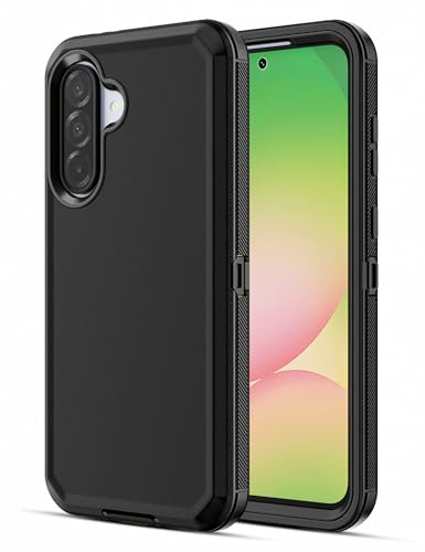 Jiunai for Samsung Galaxy A56 5G Case Heavy Duty Shockproof Dust Proof Cover Charge Port Protection Dual Layer Rugged Hybrid Tough Phone Case for Samsung Galaxy A56 5G 6.7'' 2025 Men Women Black