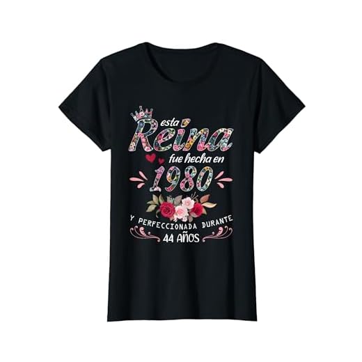 44 Años Cumpleaños Mujer Regalo Hecho En 1980 Hecha En 1980 Camiseta