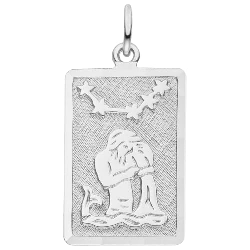 Jobo Unisex-Anhänger Sternzeichen Wassermann eckig mit Sternbild aus 925 Silber 20 mm