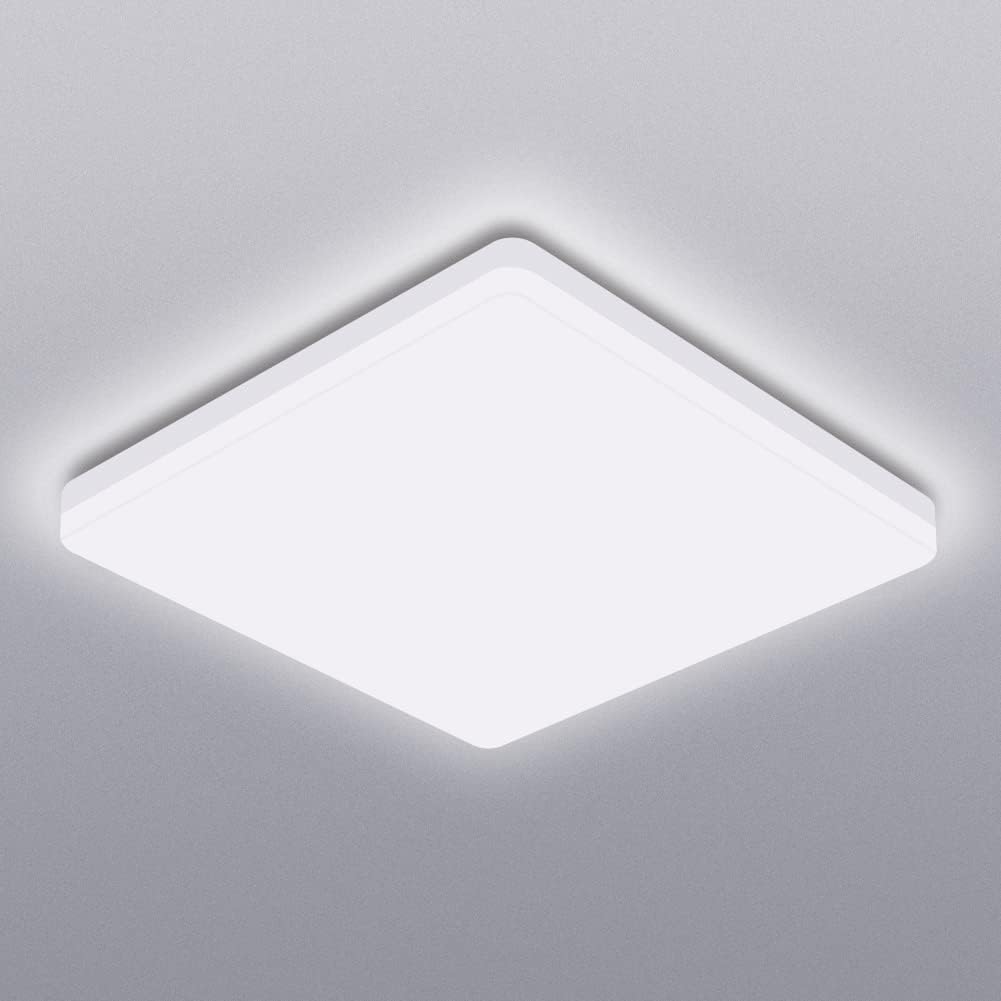 OOWOLF 25W LED Bathroom Ceiling Light, 2400LM Flush Ceiling Lights,IP44