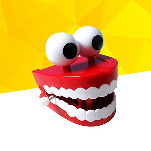 2 Pcs Novelty Funny Vibrating Wind Up Toys Chattering Wind Up Teeth With Eyes Decor For Celebration Party #TOP4