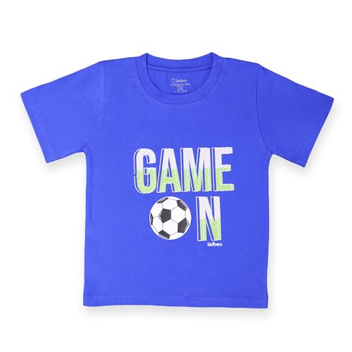 Image of Kidbea Bamboo Soft Fabric T-Shirt for Baby Boy | Game On (5-6 Years) Blue