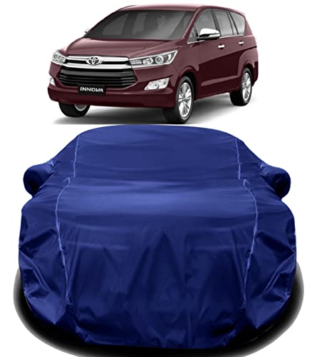 Image of AUCTIMO Toyota Innova Crysta Body Car Cover Waterproof with Triple Stitched Fully Elastic Ultra Surface Body Protection (Navy Look)