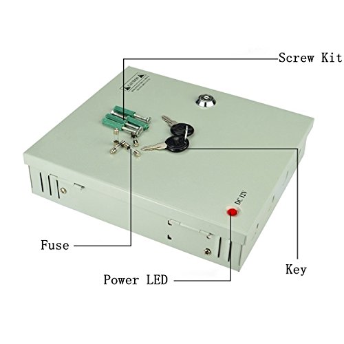 MJJEsports Dc 12V 120W 9 Canales 8Ch Cctv Fuente De Alimentación Cámara De Seguridad Led Tira De Alimentación Caja - imagen 9