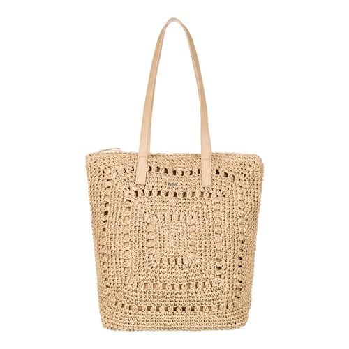 Image of Roxy Women's Beach Tote Bag | Travel | Vacation | Straw | Lightweight | Breathable, Coco Cool - Natural