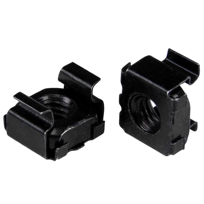 Image of Rpi shop - M6 Cage Nuts, M6 Mounting Cage Nuts for Server Shelves Rack & Cabinet, Black Finish, Pack of 30Pcs