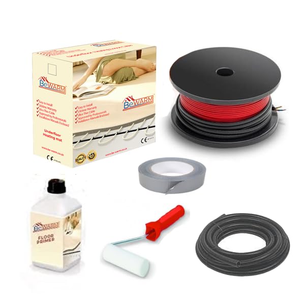 BeWarm Electric Underfloor Heating Cable Kit, 100w / m2 Loose Wire Cable Kit, 8.2m2