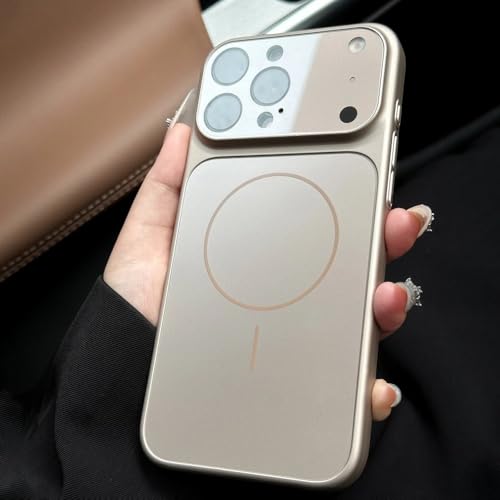 Coque rigide magnétique iPhone 13 Pro Max étui verre mat charge sans fil