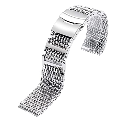 Sangle montre acier inoxydable argent pour remplacer bracelet usé