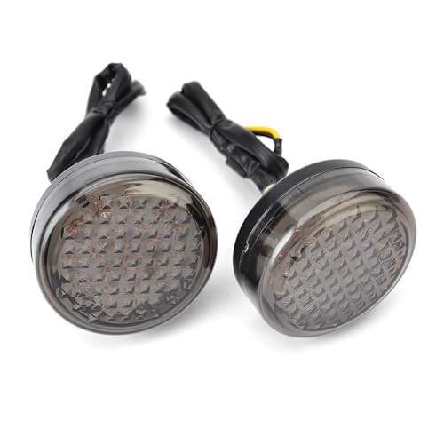 Clignotants LED Ambre Moto Haute Visibilité Paire d'Indicateurs Lumineux Étanche Universel