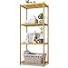 LHQ-HQ Kuchenka mikrofalowa Rack Wielofunkcyjny Rack Półka 4 Poziom Kuchnia Półka Piekarnik Kuchenka Mikrofalowa Rack Duży Kuchenka mikrofalowa Rack (Kolor: Gold, Rozmiar: 58x120x35 CM)