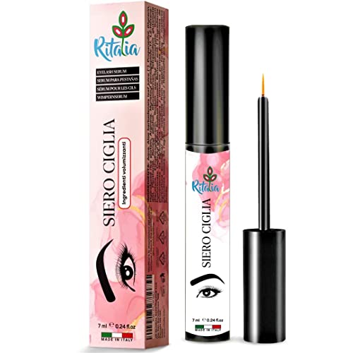 7ml SERUM BIO POUR CILS ALLONGEANTS et SERUM POUR LA REPousse RAPIDE DES SOURCILS pour un traitement fortifiant et allongeant de Ritalia - LASH SERUM.