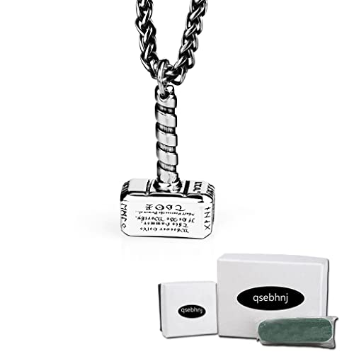 Collier Thor Hammer en acier inoxydable amulette de protection nordique