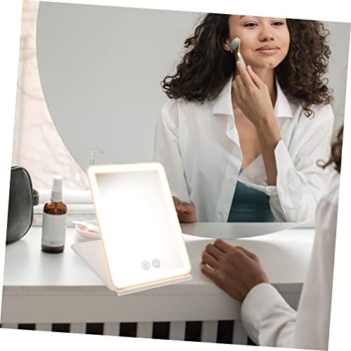 Espejo de Maquillaje LED Recargable USB Plegable Happyyami miniatura 6