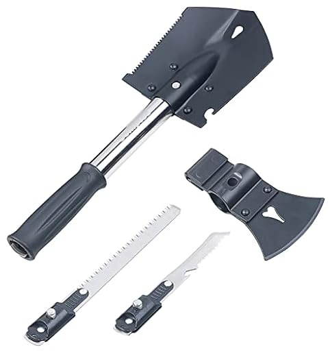 Semptec Urban Survival Technology Navajas suizas y multiherramientas - Pala plegable: Pala multi-herramienta 6 en 1 para exteriores, con cuchillo y sierra, hacha & Co (Multifunción pala) | Ya disponible en tu tienda friki favorita! En mundofriki.es!