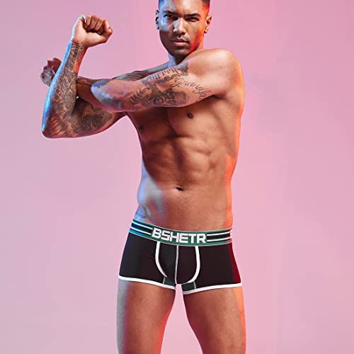 BSHETR Men's Cotton Boxer Shorts Trunks - Comfortable and Breathable Sports Underwear2