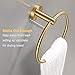 APLusee Towel Ring for Bathroom Wall, Brushed Gold Hand Towel Ring Holder, Heavy Duty SUS 304 Stainless Steel Modern Bathroom Accessories