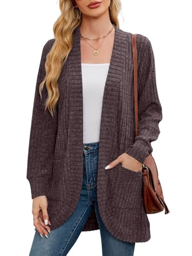 Image of BELAROI Women Plus Size Cardigan Sweater Fall Outfit
