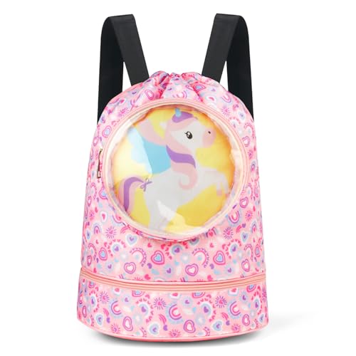 Alaoo Bolsa de Natación Niño, Deporte con Cordón, Bolsa Piscina Separación en...