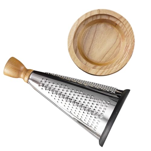 Rallador vertical multifuncional de acero inoxidable y madera miniatura 1