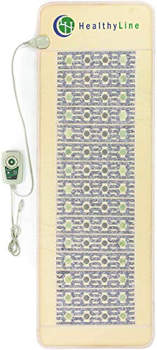 HealthyLine Amethyst Far Infrared Heating Pad - Full Body Pain Relief Advanced Multi-Purpose Heated Mat - Muscle, Joint Pain, Arthritis Pain Relief - Full Body - 72