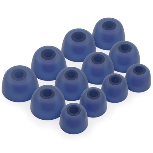 Okuli Set of 12 Silicone EarBuds Ear Tips For Jabra Elite 3, 5, 7, 65t, 75t Earphones in Blue