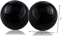 Vista 2 de Modern Day Accents 4394T Bola Negra - Esfera negra, aluminio, relleno, bolas decorativas de orbes, decoración moderna de mesa, bolas decorativas