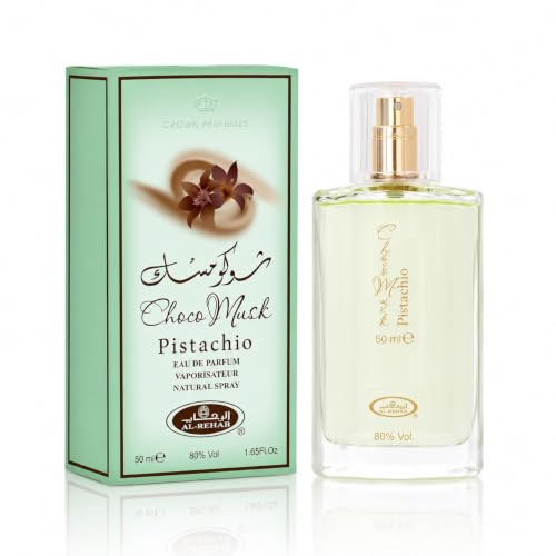 Image of Al Rehab Choco Musk Pistachio Eau de Parfum Spray for Unisex, 1.65 Ounce / 50 ml