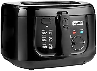 Emperial 2.5L Deep Fat Fryer Adjustable Temperature Control & Removable Basket 1800W - Black
