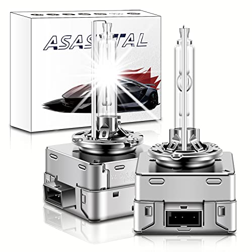Asasytal D1S HID Xénon Ampoules Phare, 35W 6000K Blanc Froid Super Brillant Bi HID X-Treme Lampe, Mise à Niveau des Assemblages de phares de Voiture à...