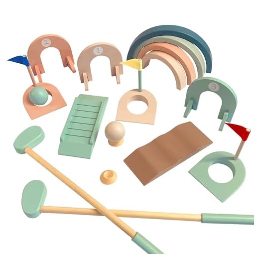 Wooden Indoor Miniature Golf Set