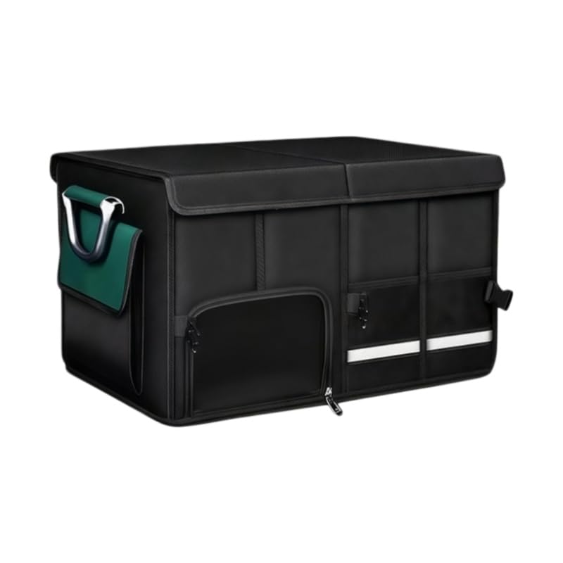 Organizzatore Bagagliaio Auto per Fiat Multipla/Idea/Sedici Contenitore Portaoggetti Pieghevole in Nylon Scatola Cargo per Auto con Scomparto Scarpe e Tasche a Rete,Green