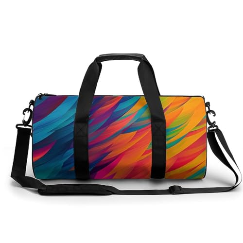 Sac de voyage en toile grande capacité sac fourre-tout blanc imprimé moderne 45cm