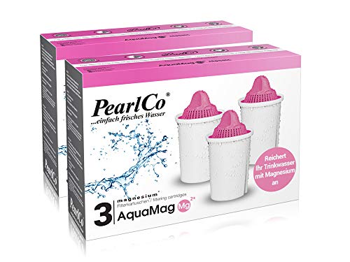PearlCo - AquaMag classic Pack 6 Filterkartuschen mit Magnesium - passt in Brita Classic