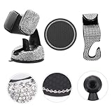 DECORNIJIA Accesorios para Coche con Brillantes de Diamante Tapas de Válvula y Anillo de Botón de Encendido para Decoración Automotriz