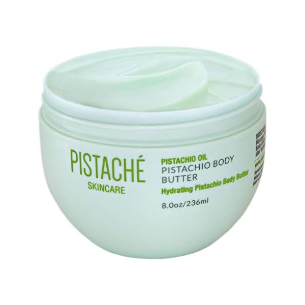 Pistachio-Body-Butter-by-Pistache-Skincare--aka-The-Boyfriend-Body-Butter Pistaché Skincare Pistachio Oil Whipped Body Butter Cream Moisturizer (a.k.a The Boyfriend Body Butter) + Hydrates Dry Skin and Nourishes + Vitamin E + Antioxidant Protection, 8.0 oz