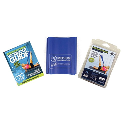 Fitness-Mad Resistance Band Medium 1.5m x 15cm & User Guide - Blue