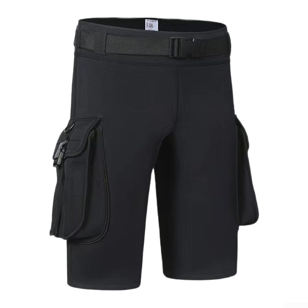 Pantalones cortos de neopreno para buceo, pantalones de surf con bolsillos, almacenamiento de buceo, pantalones cortos de esnórquel para hombre, pantalones de neopreno para buceo, remo en la