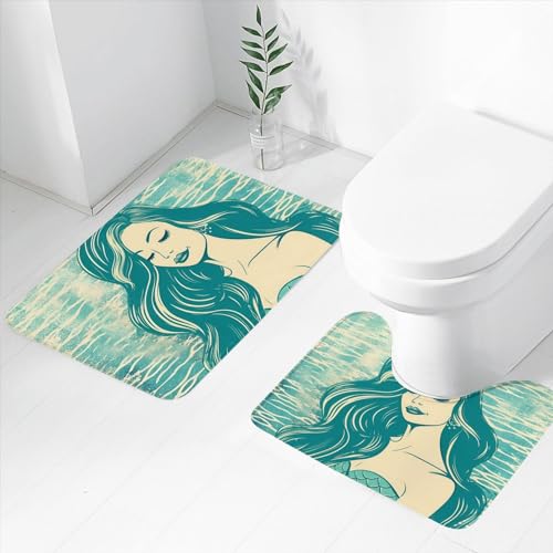 Tapis de bain microfibre doux style rétro qualité supérieure - 4