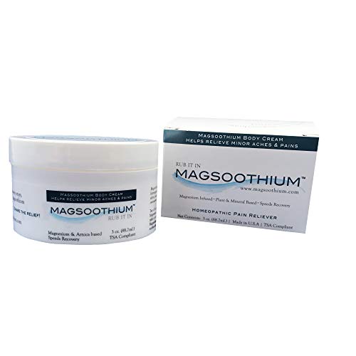 Magsoothium Original Recovery Cream- Magnesium Sulfate/Arnica Pain Relief Cream for Sore Muscles, Joints, Leg Cramp Relief