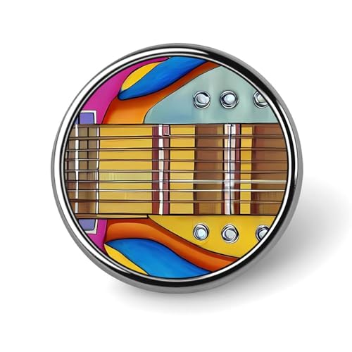 Broche ronde guitare idéale pour illuminer vos tenues de fête