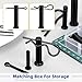 Glarks 67pcs 11 Sizes Clevis Pins with Cotter Pins and R Clips Set, Black, Include 33pcs Link Hinge Pins with 17pcs Key Fastener Fitting and 17pcs R-Clips, Single Hole Flat Head Clevis Pins Kit
