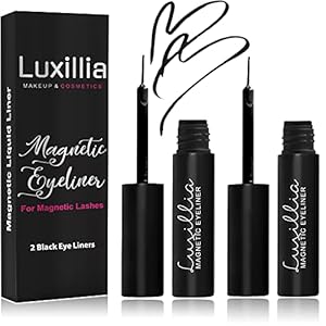 Luxillia-Black-Black-Magnetic-Eyeliner-for-Magnetic-Eyelashes-Upgraded-Strongest-Hold-Most-Natural-Look-Waterproof-Smudge-Proof-Liquid-Liner-Works-Perfectly-with-all-Magnetic-Eye-Lashes Luxillia Black Magnetic Eyeliner for Magnetic Eyelashes, Upgraded Strongest Hold, Most Natural Look, Waterproof, Smudge Proof Liquid Liner (Pack of 2)